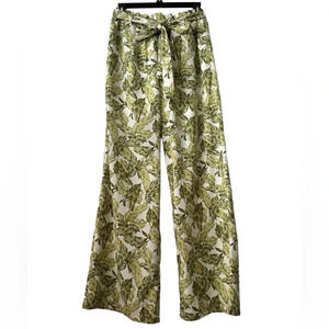 MINE Tropical Pattern Elastic Waist Pants Medium